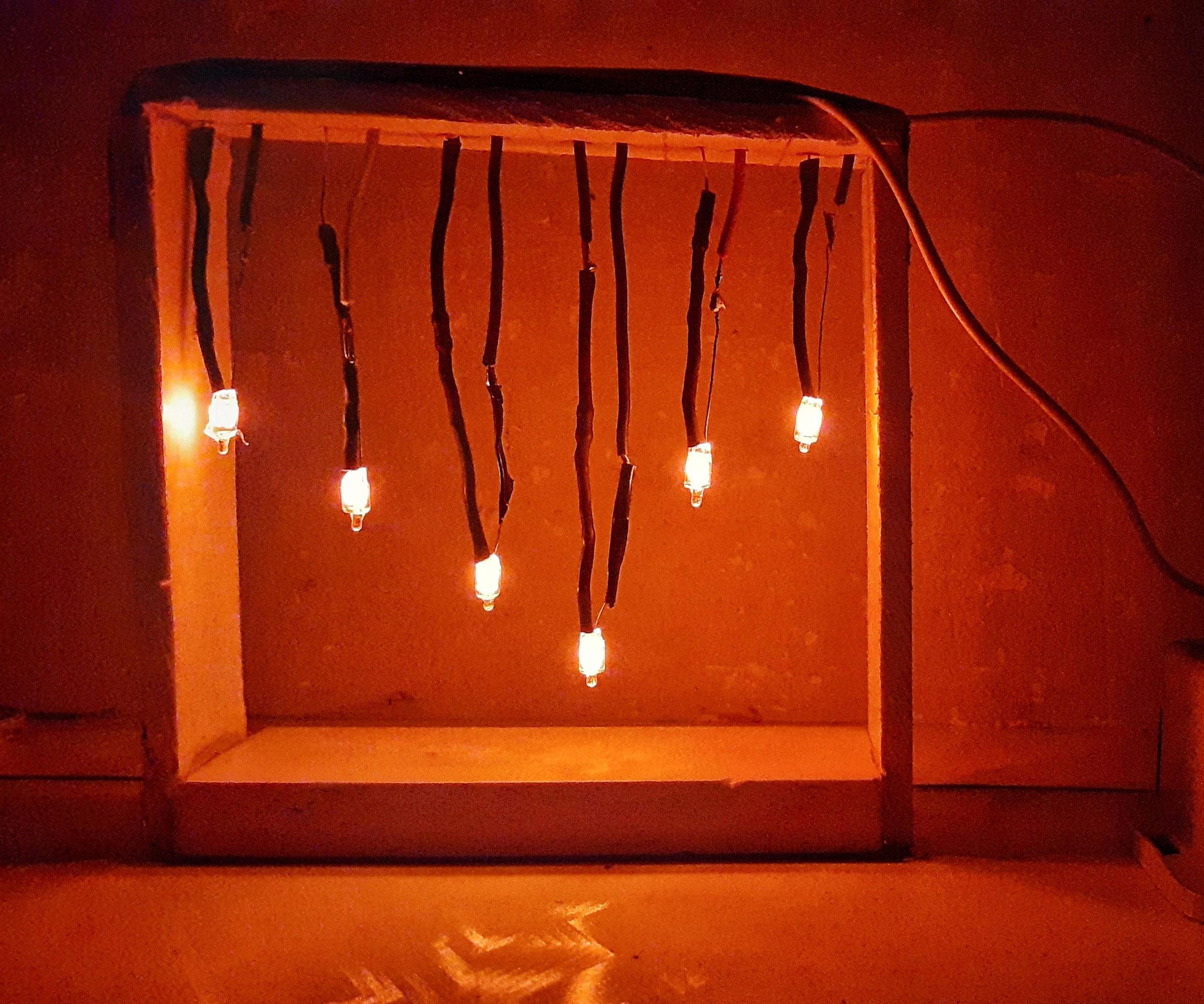 NIGHT ARTIFACT OUT OF NEON LAMPS