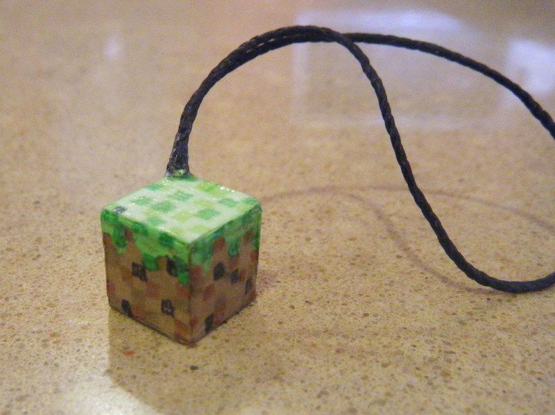 Minecraft Grass Phone Charm