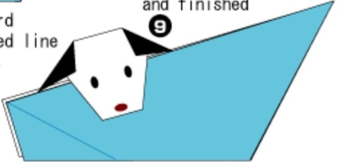 Origami Dog in a Boat