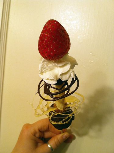 Banana Split Edible Art on a Stick