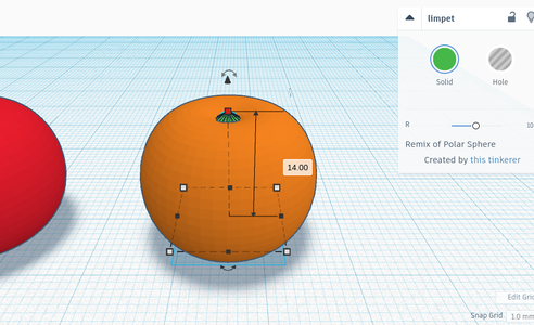 Creating the Pedicel of the Orange