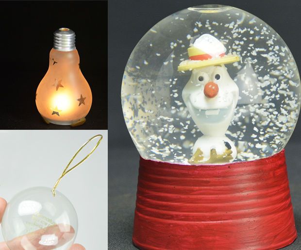 3 Christmas Decorations Made From Light Bulbs