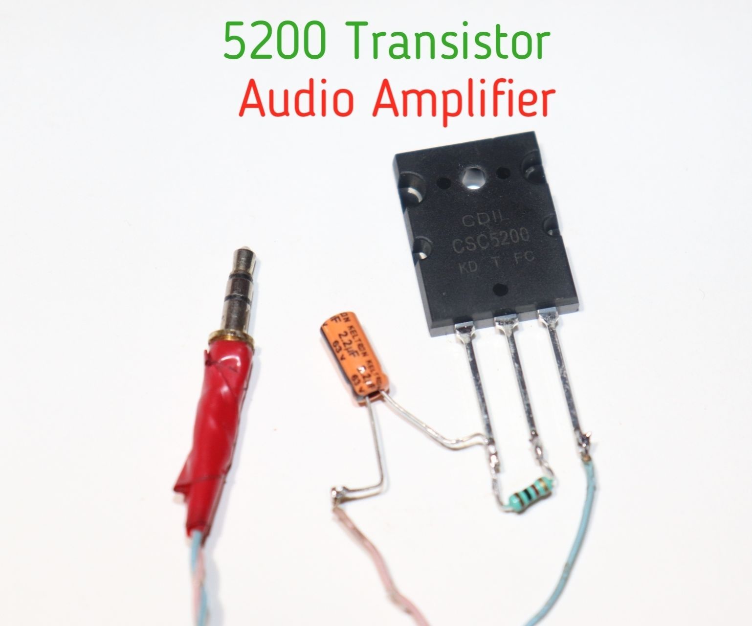 How to Make 5200 Transistor to Audio Amplifier
