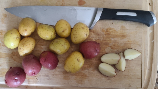 Wash and Slice the Potatoes