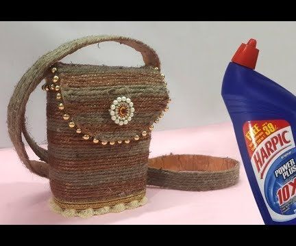 Handmade Jute Rope Bag From Unused Plastic Bottle