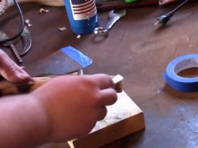 Gluing the Blade in the Handle 