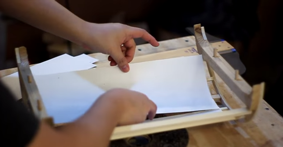 Glue in the Rice Paper Panels