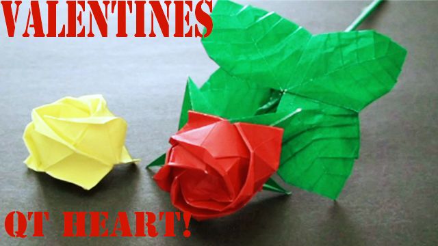 How to Make an Origami Valentine's Day QT Rose!