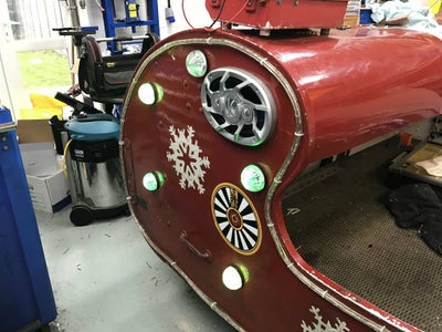 Neopixel LED Ring Based Lights for Santa's Sleigh