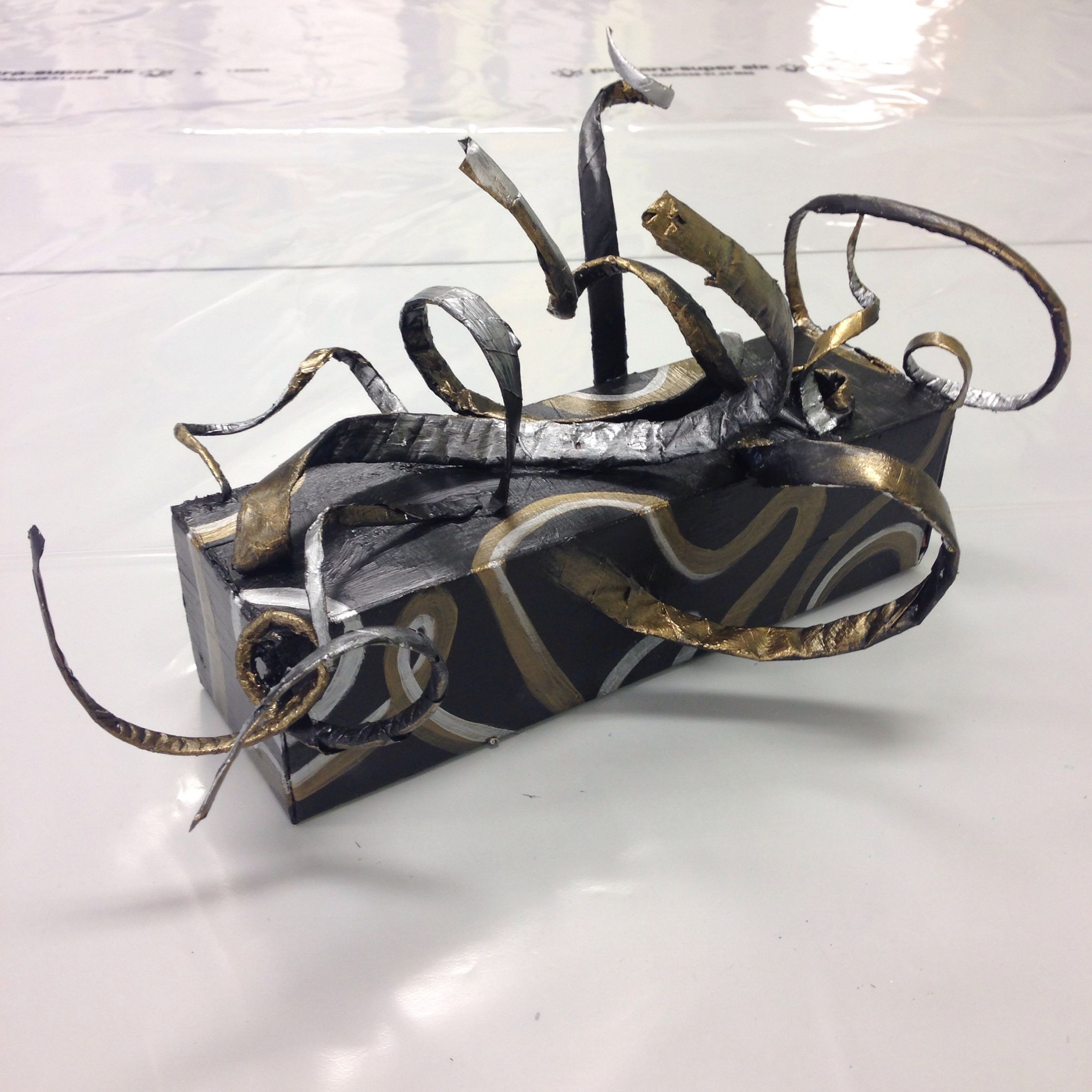 Newspaper Abstract Sculpture