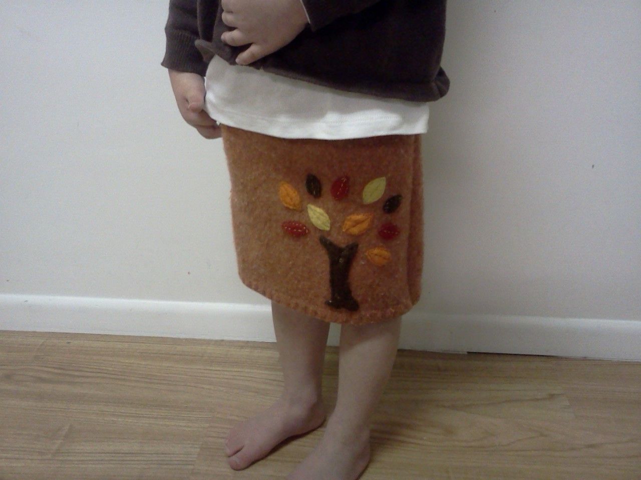 Upcycled Sweater Into Simple Toddlers Skirt