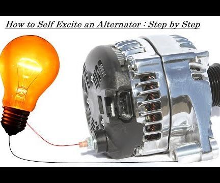 Self Excite an Alternator Without Any DC Generator, Capacitor Bank or Battery