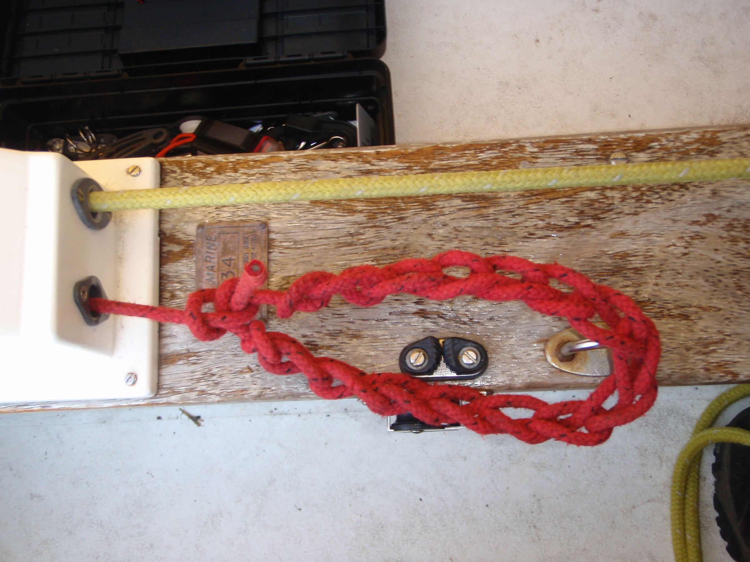 Installing a Centre Plate Down Haul on a Hawk20 Day Boat