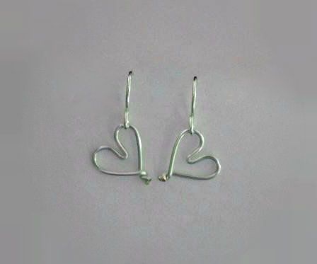 Easy Wire Heart Earrings