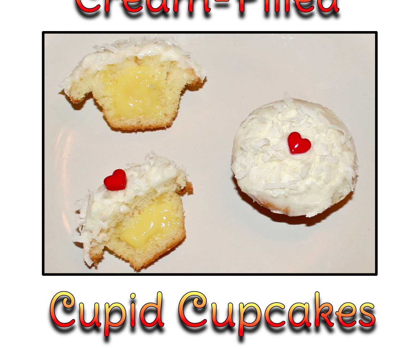Cream-Filled Cupid Cupcakes