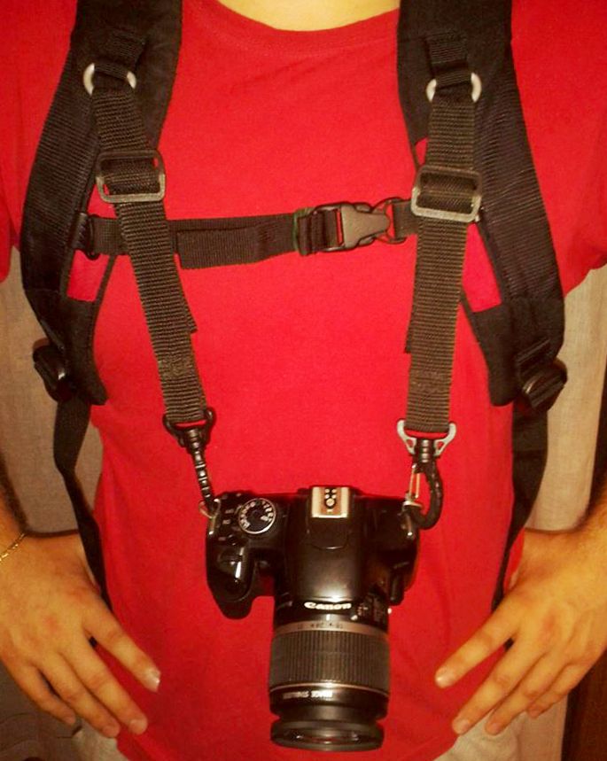 CHEST HARNESS CAMERA MOUNT FOR BACKPACK