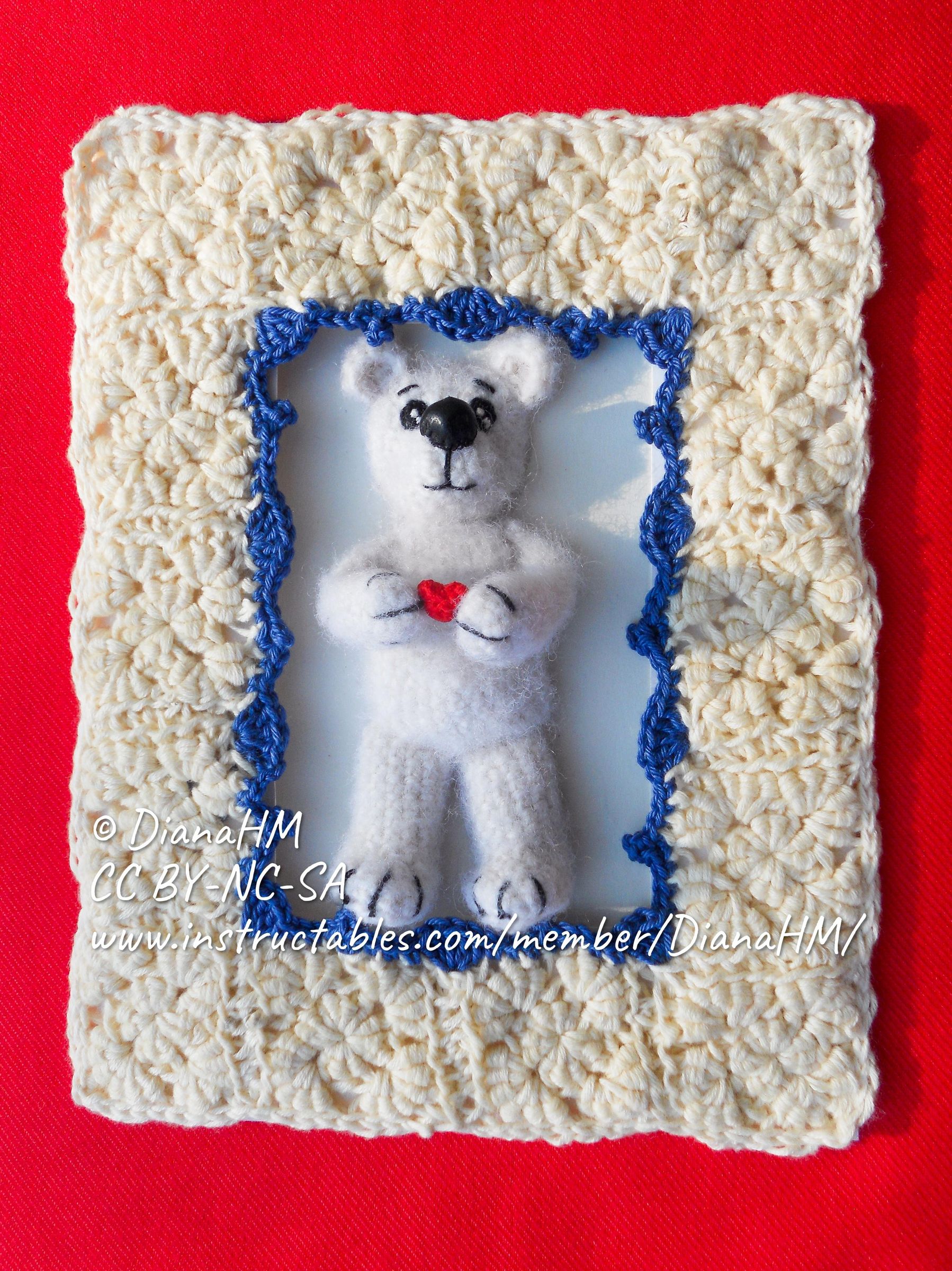 3D Crochet Greeting Card „Hearty Teddy Bear” : 17 Steps (with