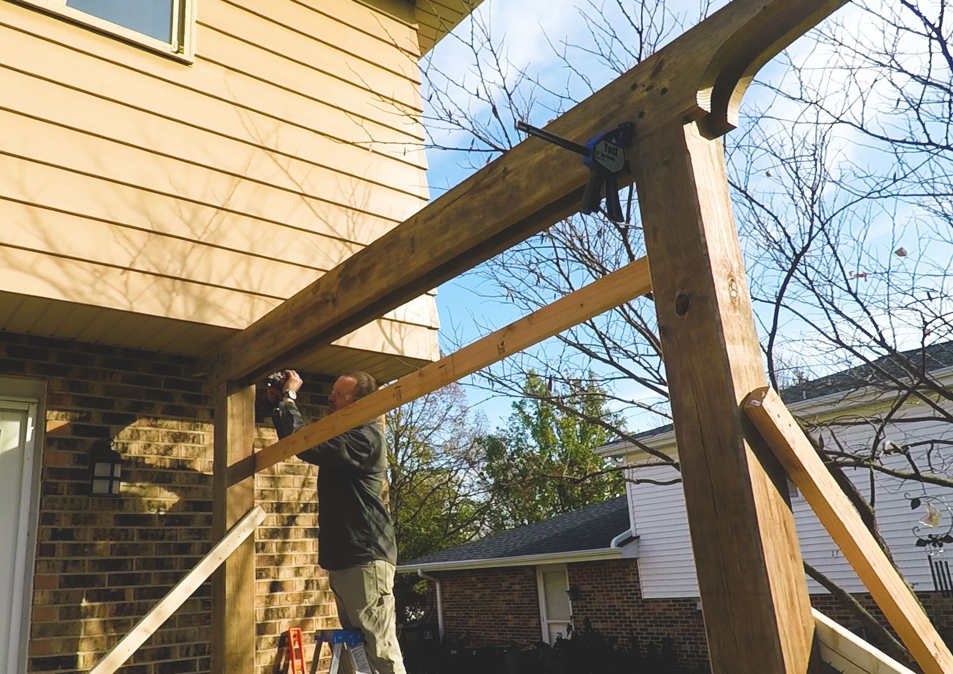 How to Build a Pergola on a Concrete Patio in Two Days : 18 Steps (with ...