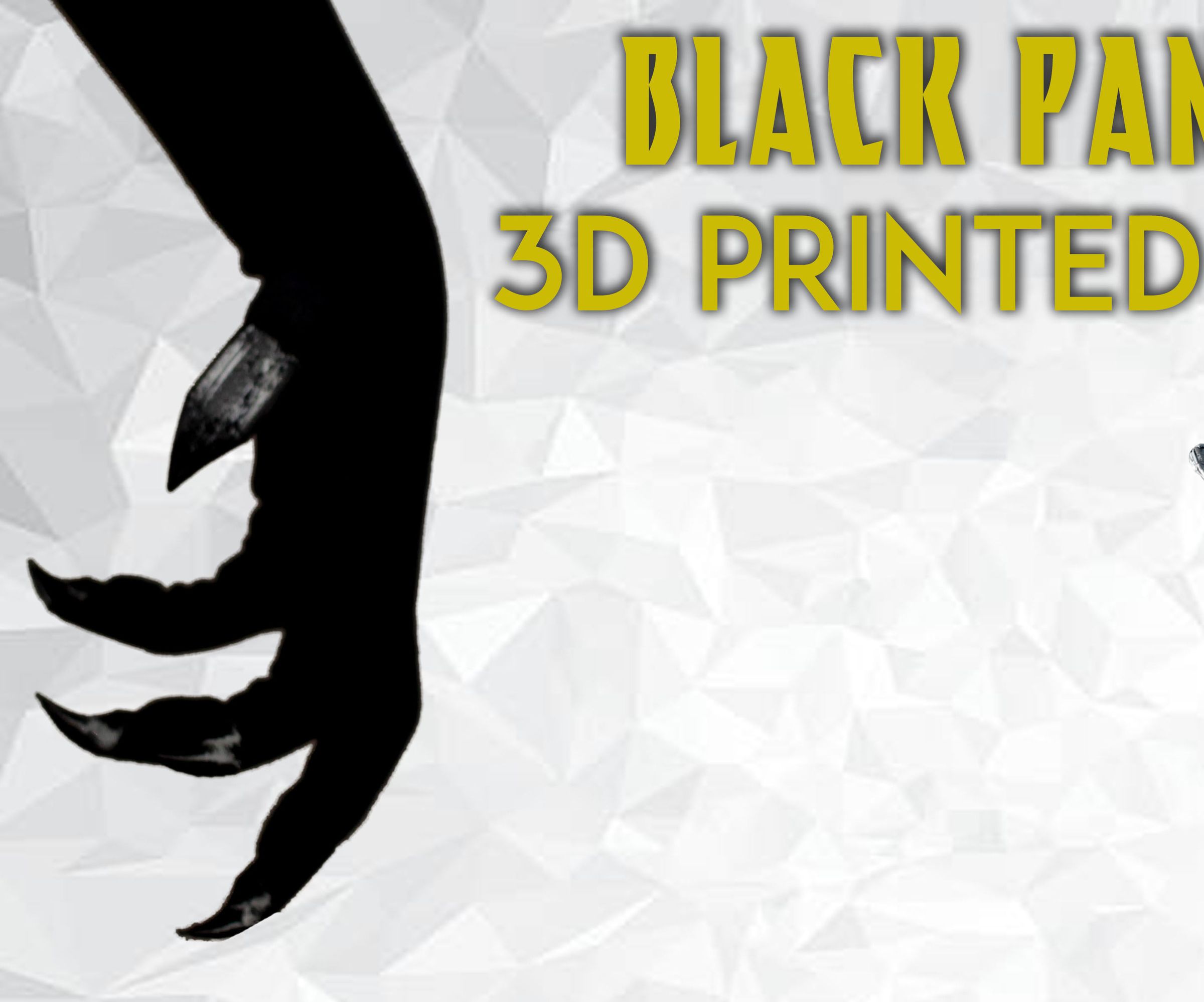 5$ 3D Printed Black Panther Claws 