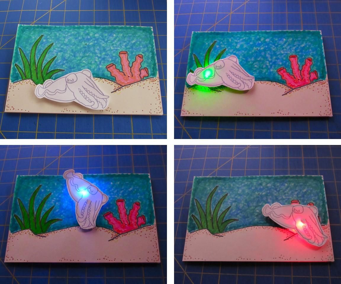 Color-Changing Cuttlefish Card With Chibitronics