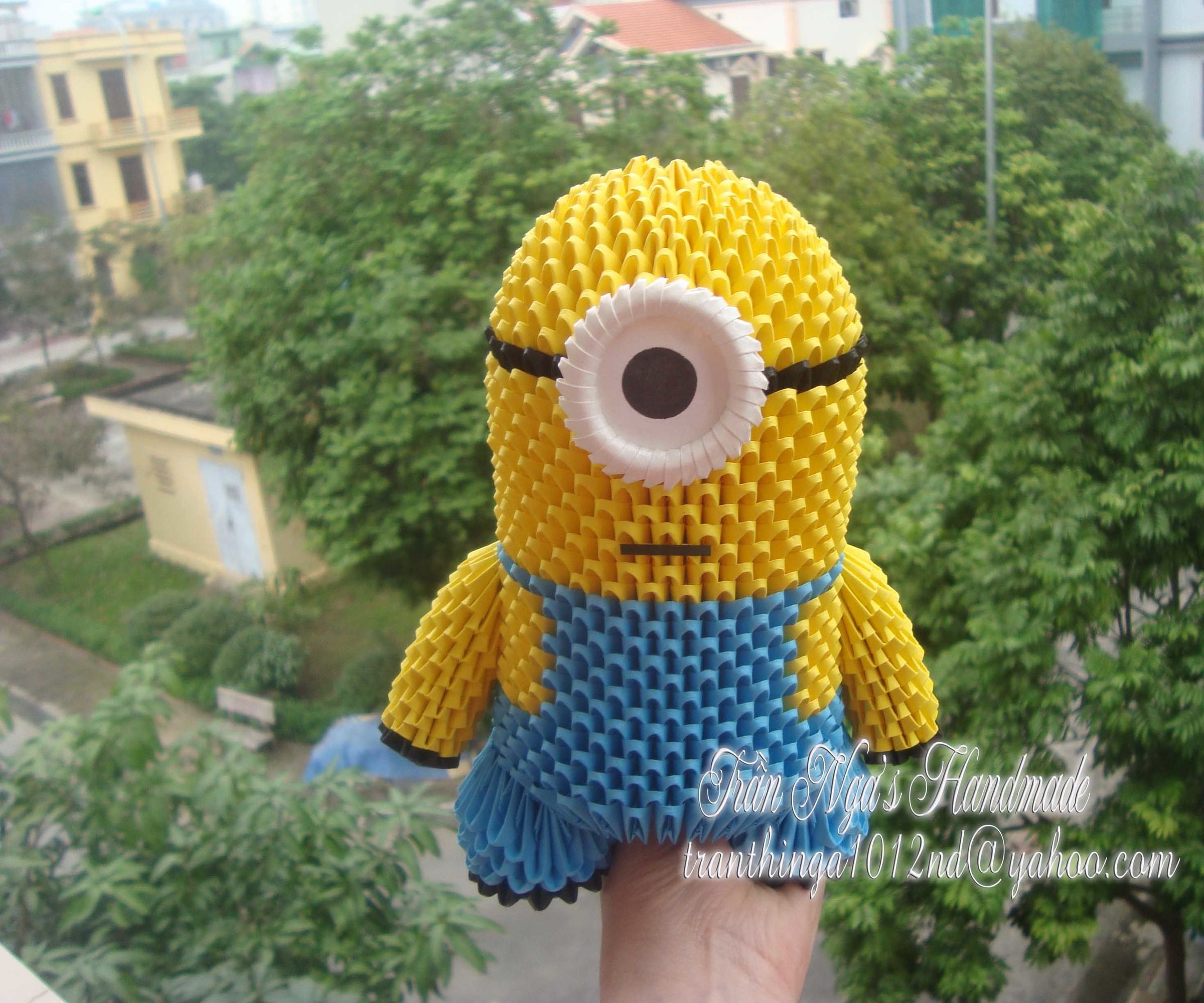 How to Make 3d Origami Minion!
