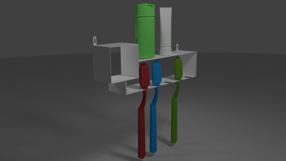 3D Model stand toothbrush