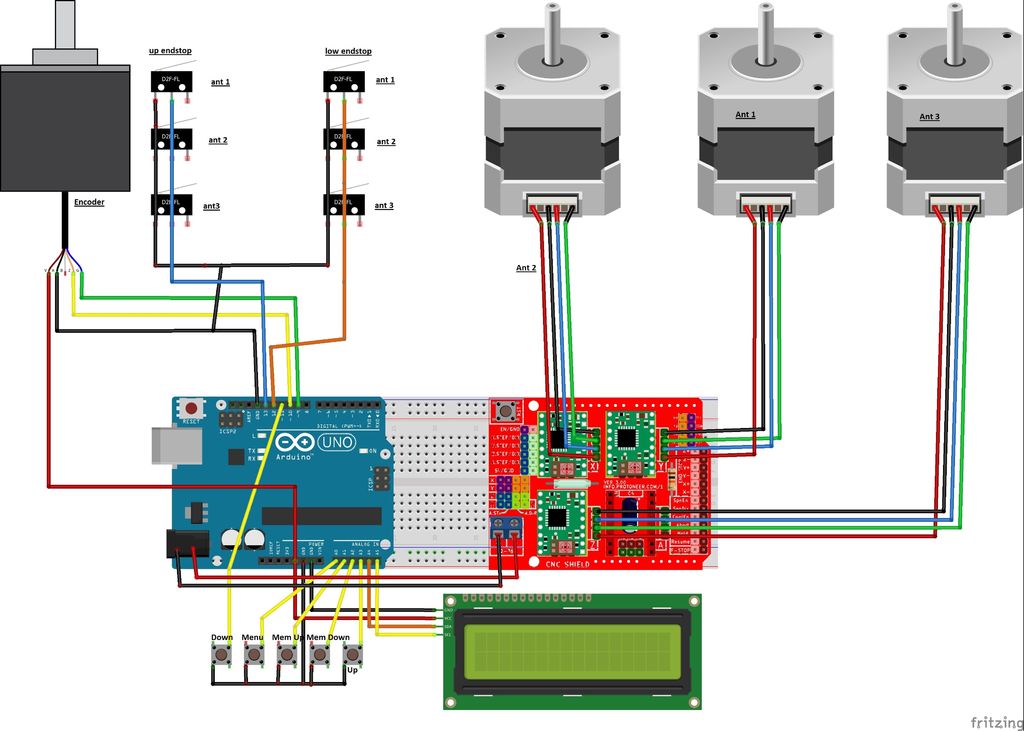 Controller For 3 Magnetic Loop Antennas With Endstop Switch