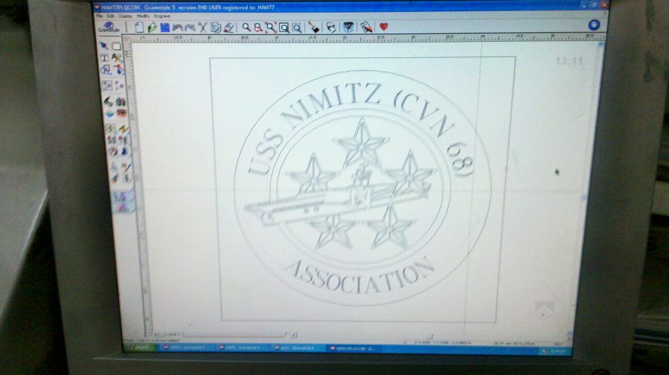 Creating a Brass Crest With a Rotary Engraver