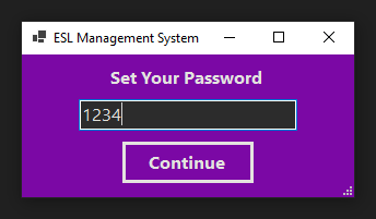 Launch the ESL Management Software and Set Your Password