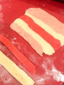 Striped Heart Shaped Valentine Cookies