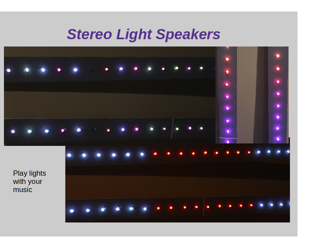 Stereo Light Speakers Synchronized to Music With Arduino