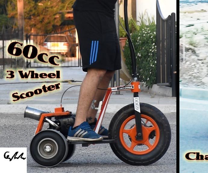 Chainsaw Engine 3 Wheel Scooter