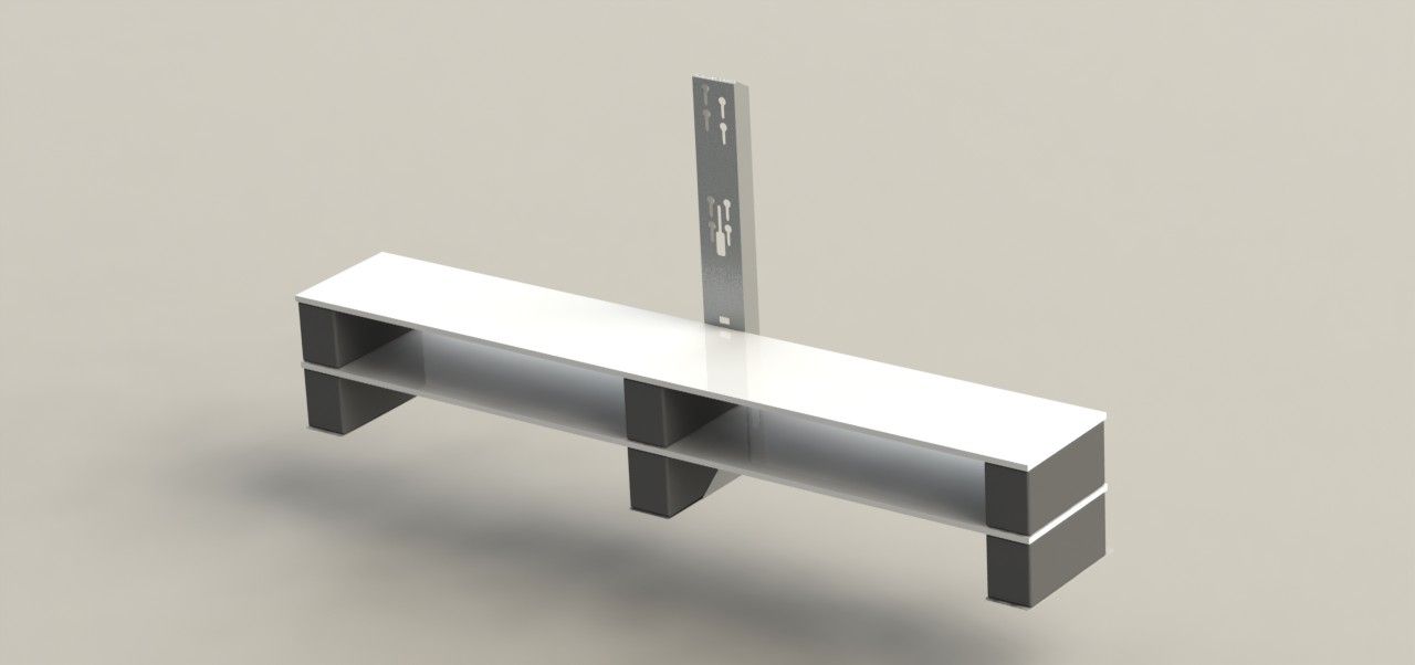 The Concrete and Mdf Tv Bench