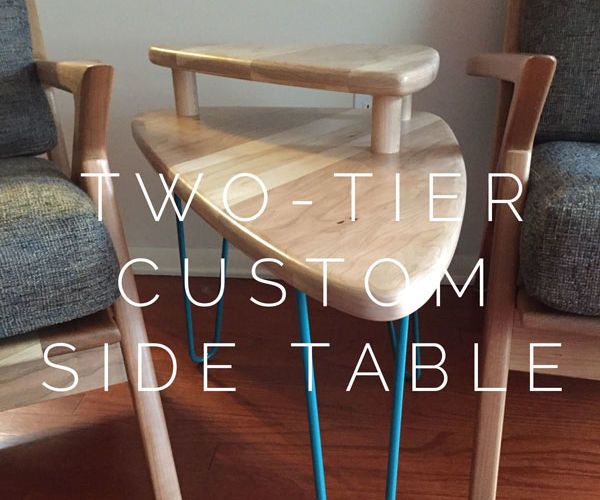 Two-Tier Custom Cherry Side Table