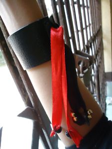 Leather & Satin Ribbon Bracelet