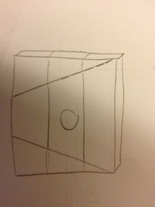 Draw Your Cut Lines Onto the Glued Square