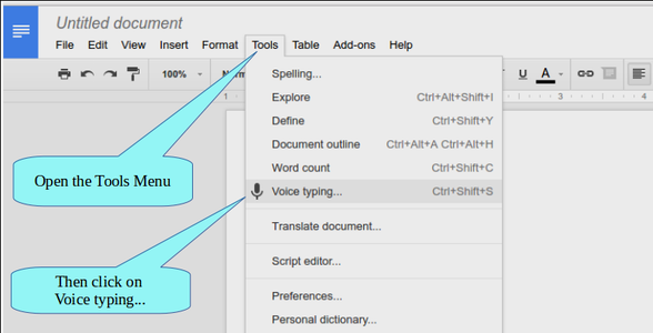 How to Turn on the Voice Type Feature