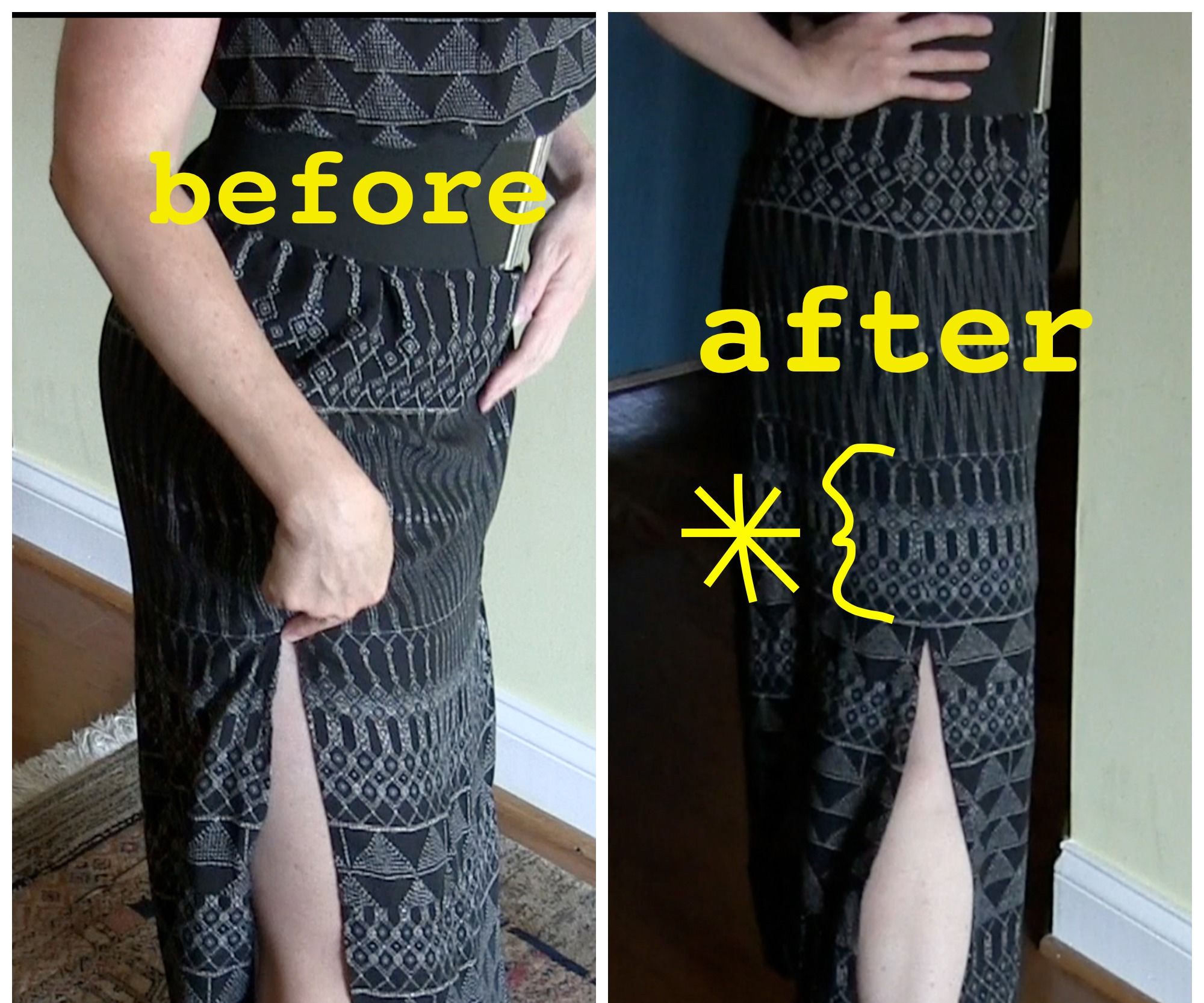Skirt Hack Reverse a Skirt Slit (EASY SEW) 5 Steps (with Pictures) Instructables