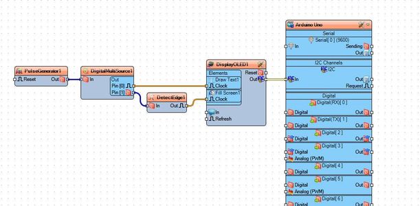 In Visuino Connect Components