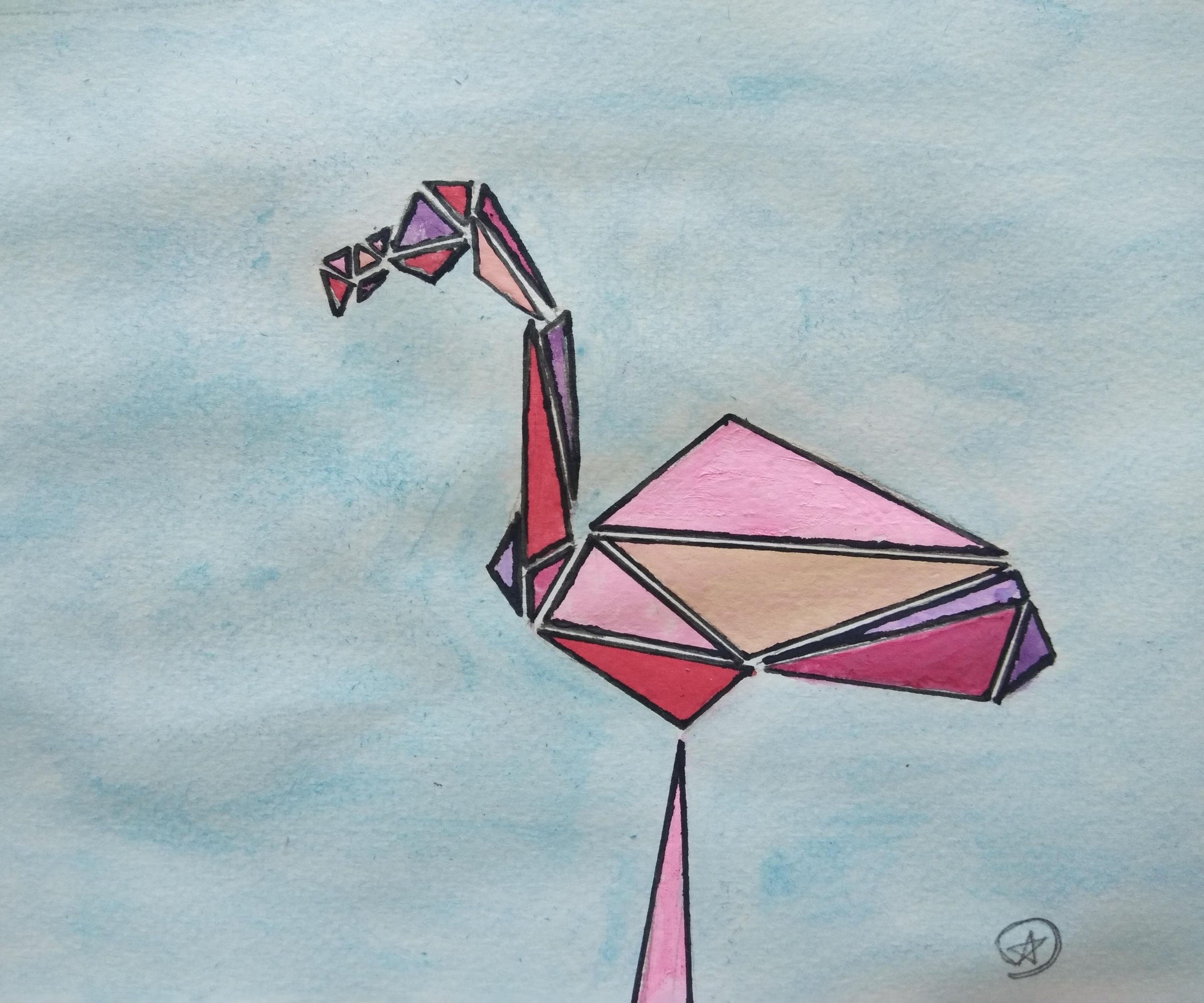 Crane Bird Painting 