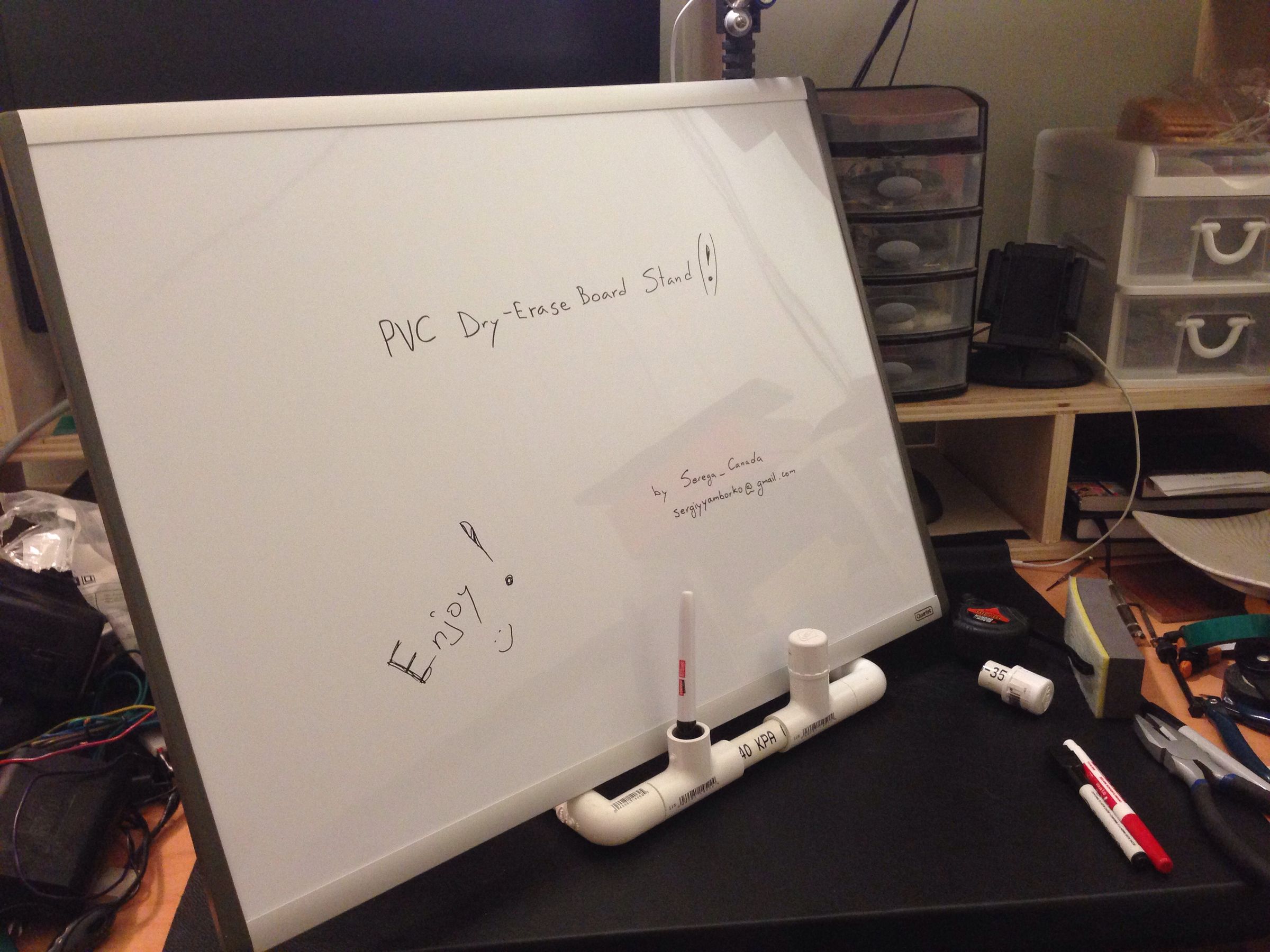 PVC DryErase Board Stand 4 Steps Instructables