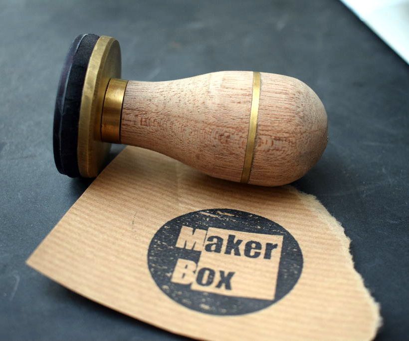 Custom Stamp with brass inlay
