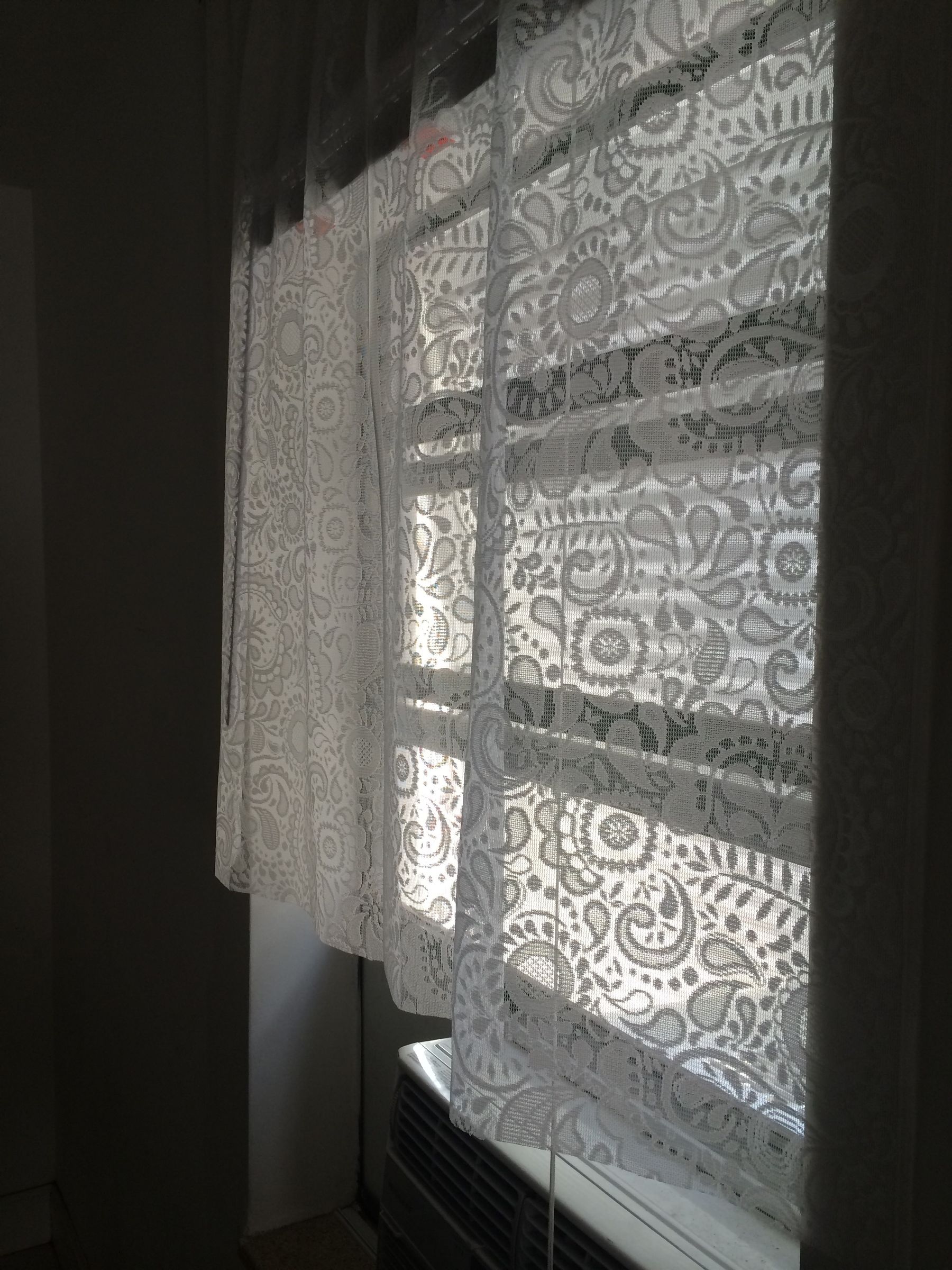 DIY NO SEW LACE CURTAINS