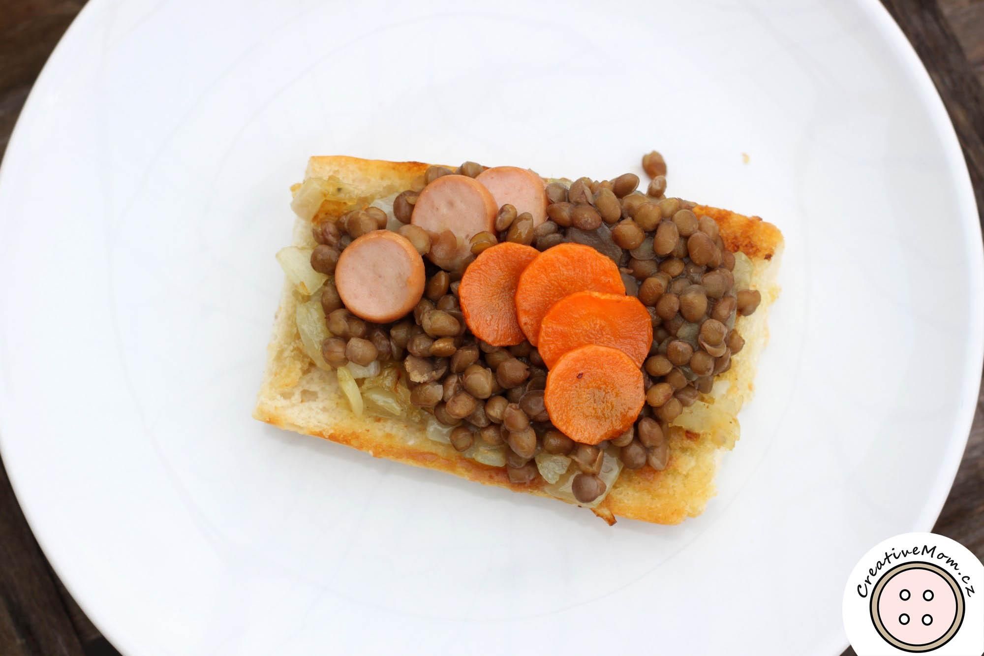 Delicious Lentil Toast From Canned Lentils With Sausage (with Pictures