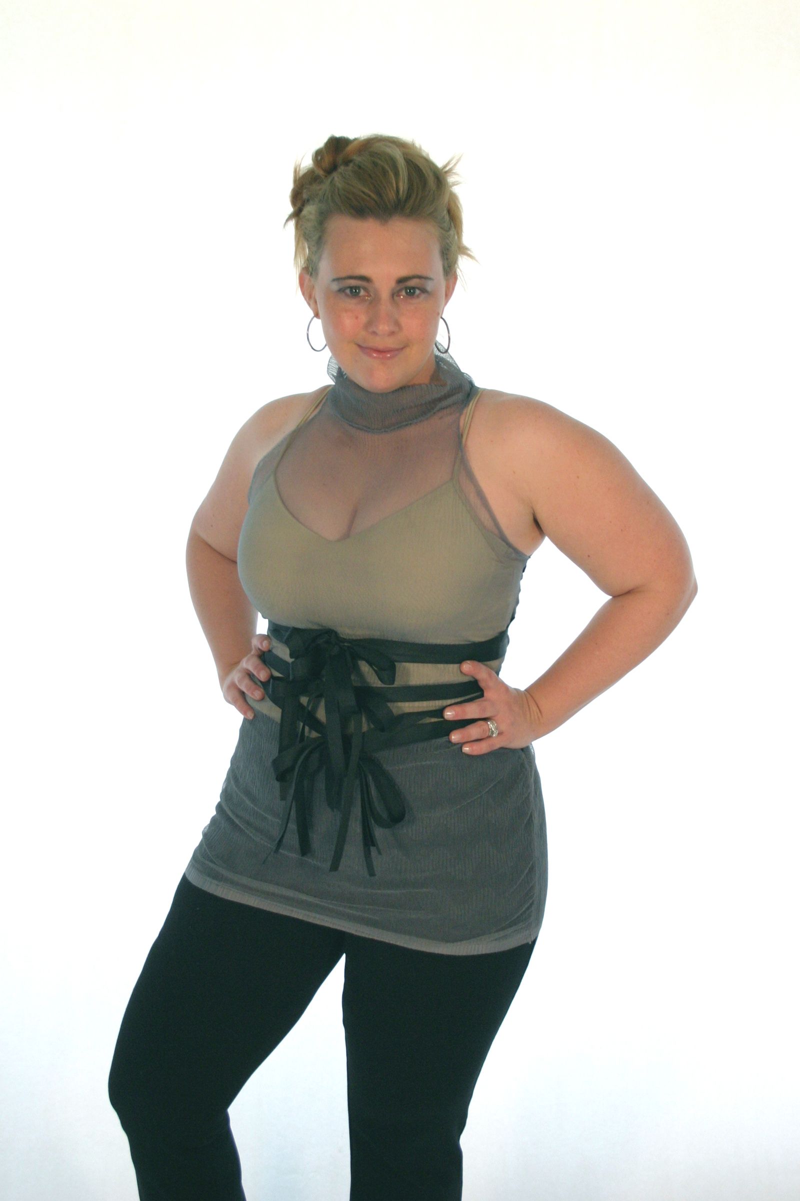 Sheer Sleeveless Turtleneck Corset Ribbon Top Instructables