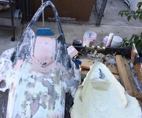 Female mold for carbon fiber motorcycle bodywork