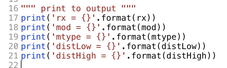 Code Changes: Print All Parameters