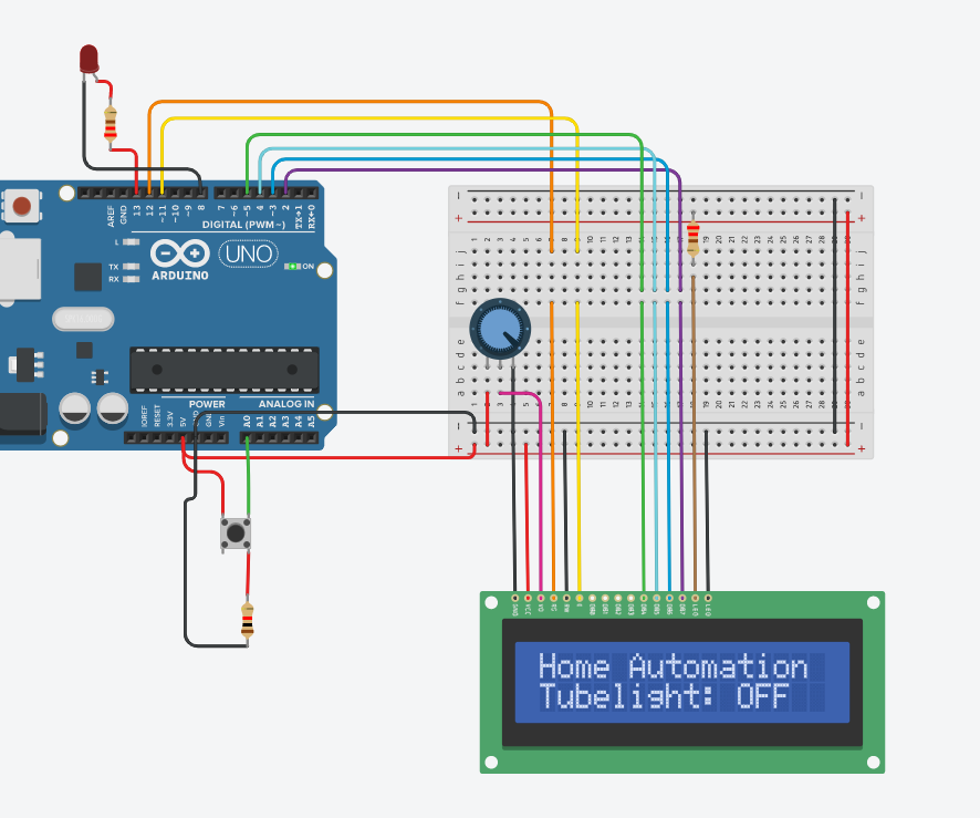Lcd Project With Led on or OFF With Arduino
