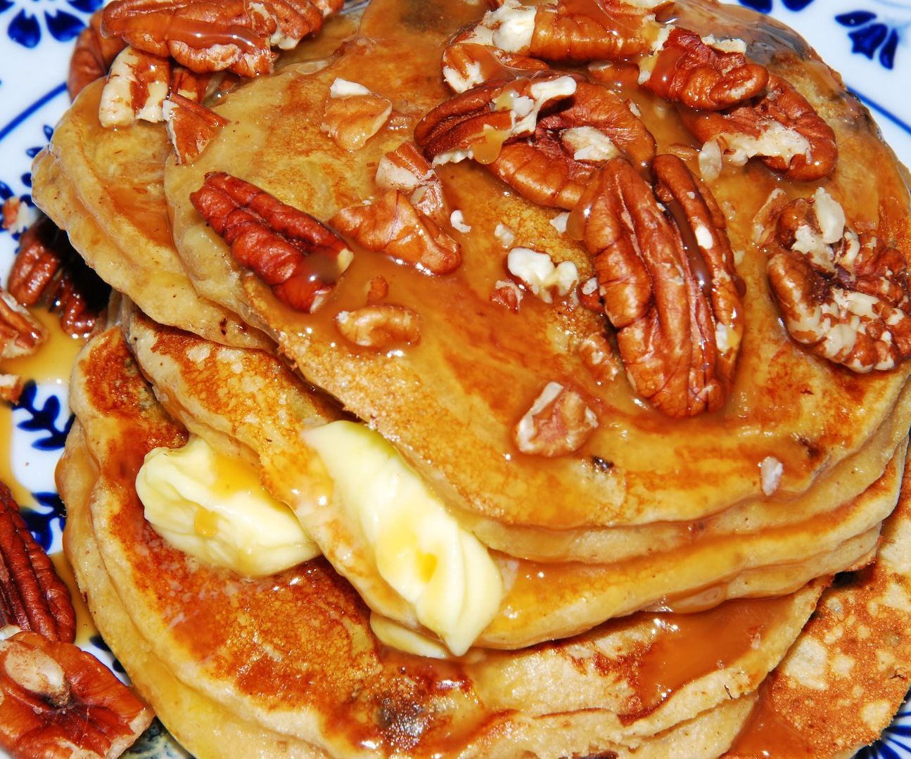 Salted Caramel Butter Pecan Gluten-Free Pancakes