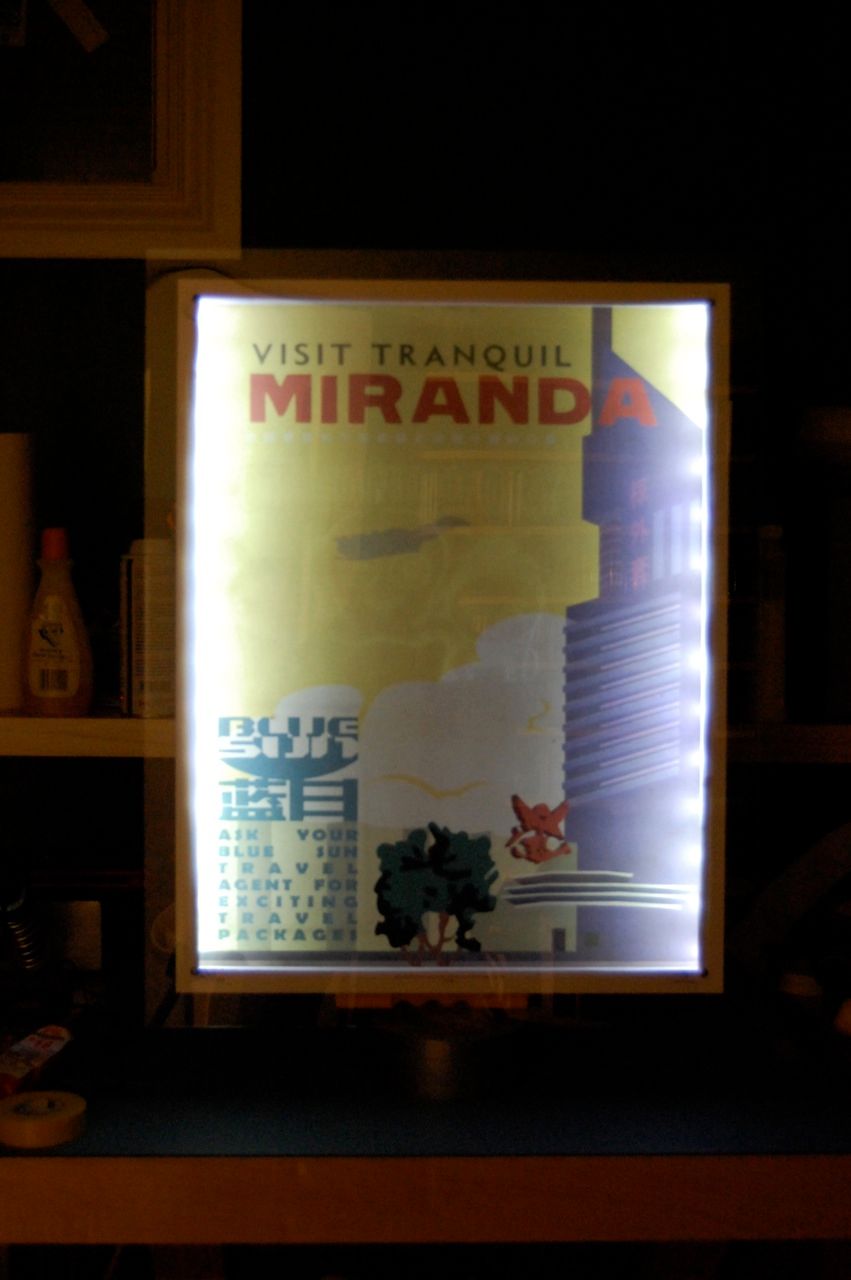 Illuminated Touchscreen Poster Frame With Subliminal Message!